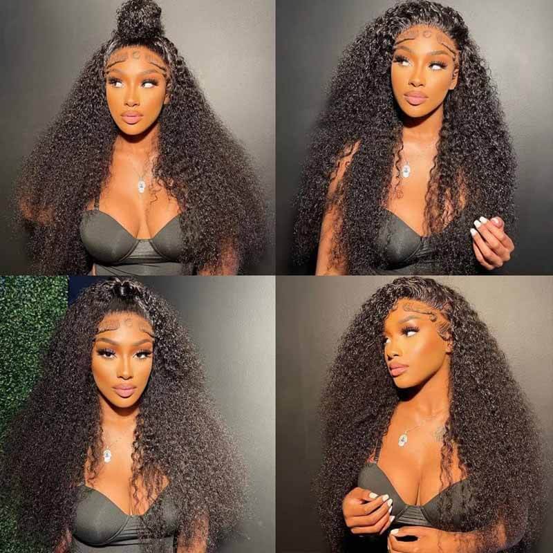 ALIGLOSSY 180 Density Pre Plucked 13x4 Water Wave Lace Front Wigs