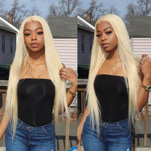 ALIGLOSSY 180 Density 613 Blonde Straight 13x4 13x6 Lace Front Wig