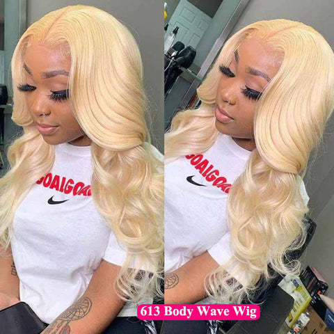 ALIGLOSSY 180 Density 613 Blonde Straight 13x4 13x6 Lace Front Wig