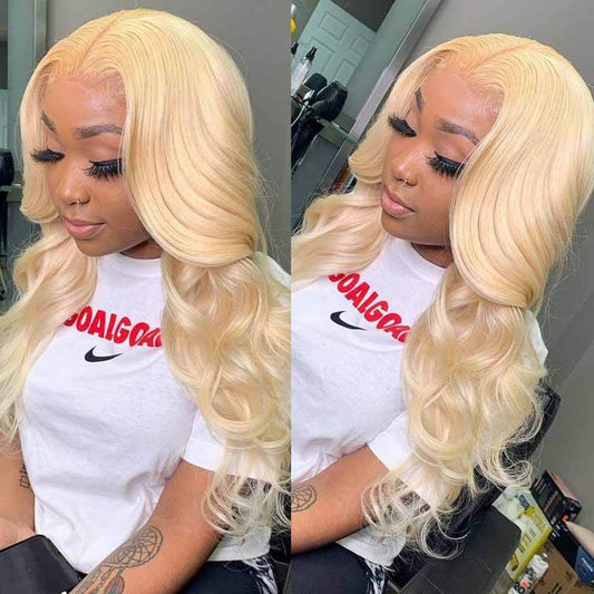 ALIGLOSSY 613 Blonde 180% Density Body Wave 13x4 13x6 Lace Front Wig