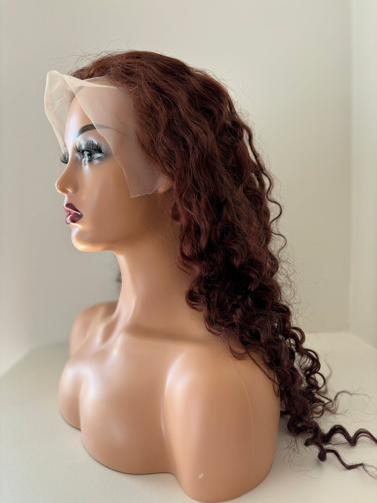 Reddish Brown Pre-cut Lace Frontal Wig HD 180% Density