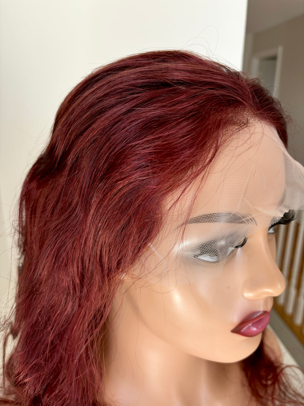 33# Reddish brown body wave wig human hair wig.