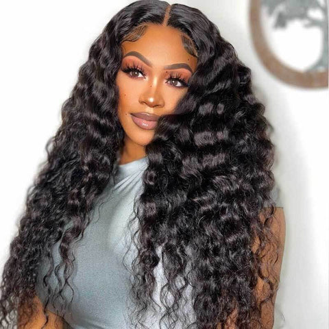 ALIGLOSSY Beginner Friendly Pre Cut Wear Go Glueless Loose Deep Wave Hair Wig