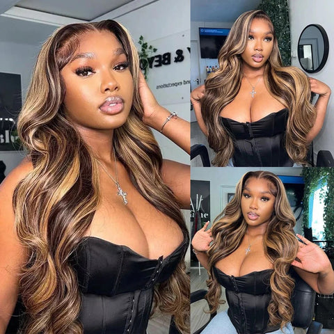 13*4 220 Density Ombre Blonde Body Wave Wig