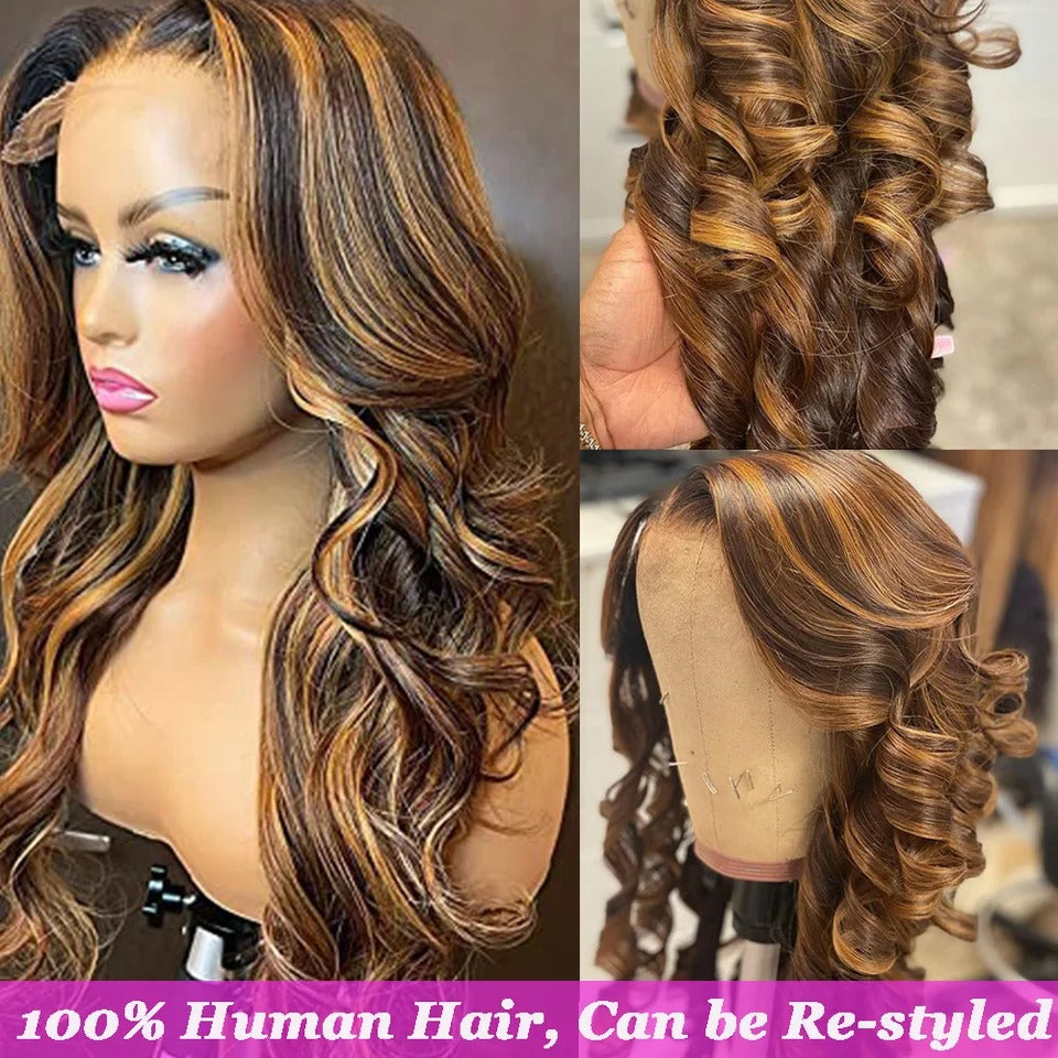 13*4 220 Density Ombre Blonde Body Wave Wig